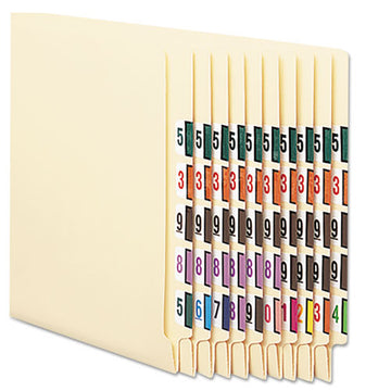 Smead® Numerical End Tab File Folder Labels, 7, 1.5 X 1.5, Gray, 250-roll freeshipping - TVN Wholesale